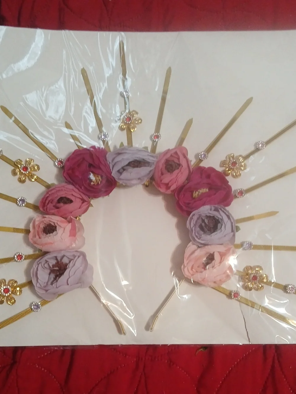 Floral Halo Decorative Headband - Pink & Lavender